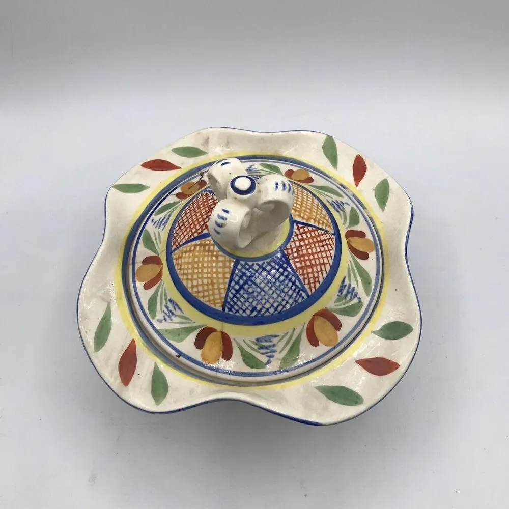 Japan Floral divided Bowl With Lid, Made in Japan‎